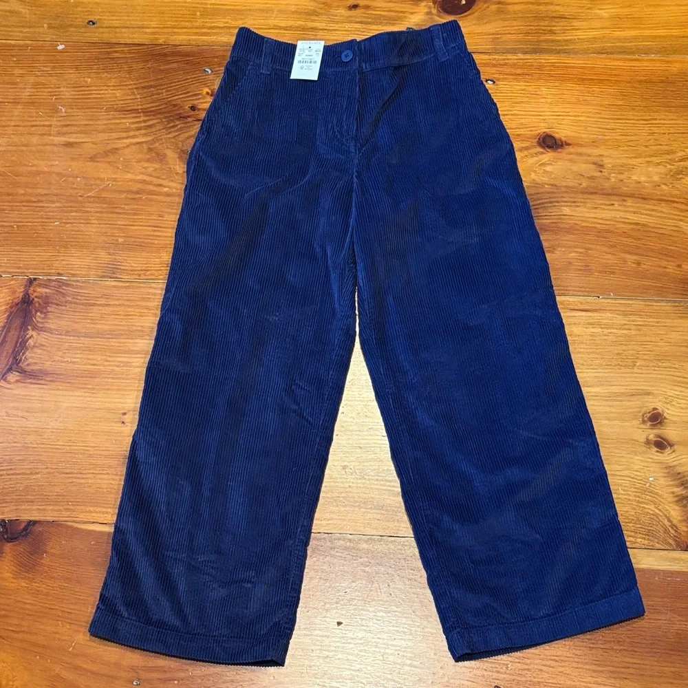 New! CREWCUTS 14 Blue Waled Corduroy Wide Leg Pants
